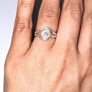 Real diamond ring elegant gift for her, Free Appraisal, Genuine diamond ring HOT
